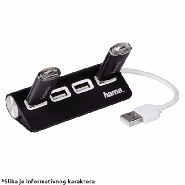 USB HUB 4 port Hama 2.0 black